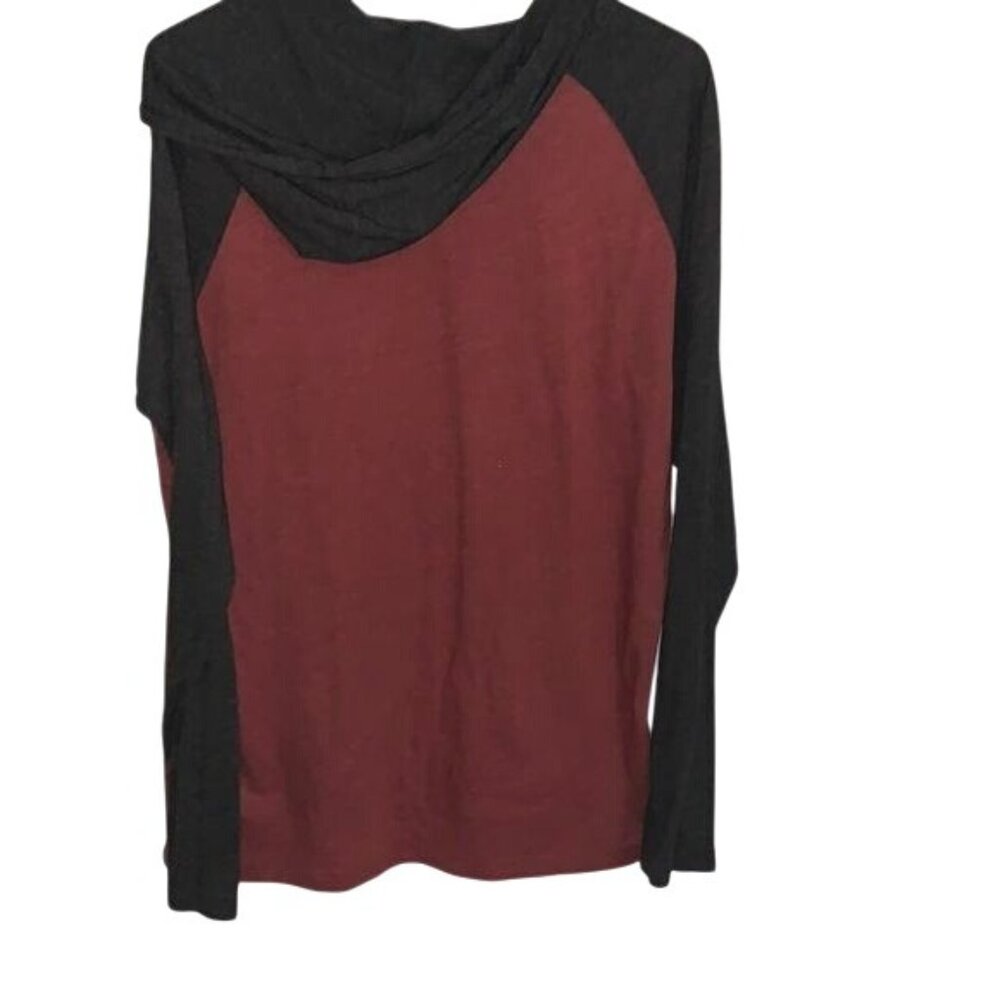 RVCA Mens M Graphic Hoodie Sweatshirt Red & Black - Picture 8 of 9